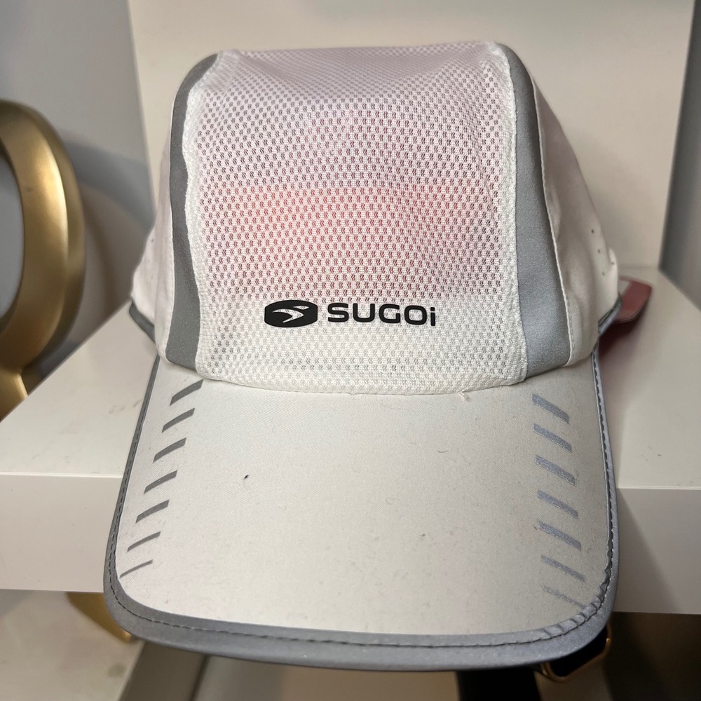 Sugoi RSR Running Cap White Lightweight Ventilated‎ Reflective One Size